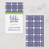 Bambou & Grosgrain Cartes de visite personnalisés (Devant / Derrière)