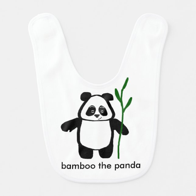 Bambou le bavoir de panda pour des bébés (Devant)