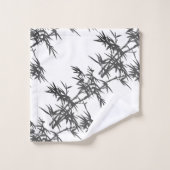 Bambou noir sur blanc (Gant de toilette)