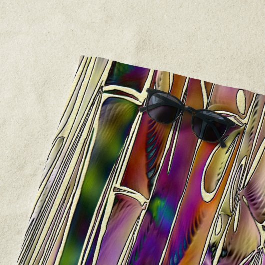 Bambou Tree peinture numérique serviette de plage  (En situation)