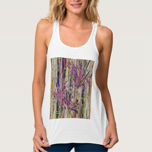 Bambou Tree peinture numérique Tshirt d'art origin (Devant)