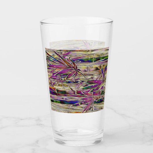 Bambou Tree peinture numérique verre d'art origina (Devant)