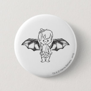 Bamm-Bamm-vleugels Ronde Button 5,7 Cm