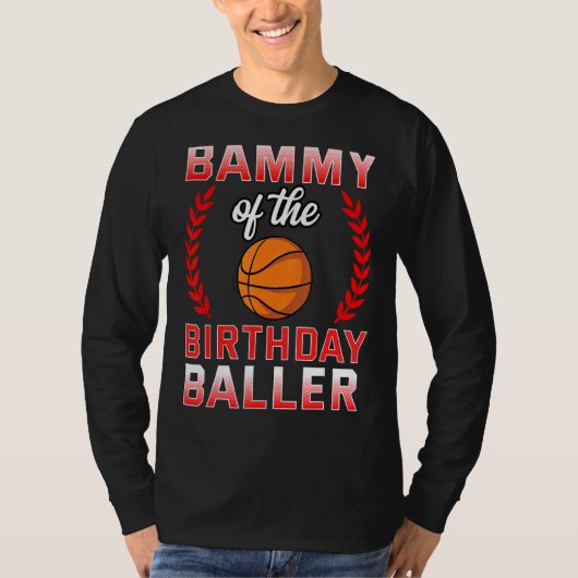 Bammy of the Birthday Boy Basketbal Dag Celebrat T-shirt (Voorkant)