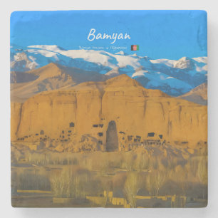 Bamyan, Afghanistan - Buddha Klifvallei Stenen Onderzetter