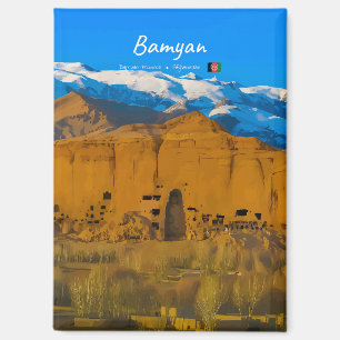 Bamyan, Afghanistan - Buddha Klifvallei Vlak Magneet