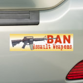 Ban Assault Weapons Bumpersticker (Op auto)