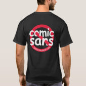Ban Comic Sans Dark Shirt (Achterkant)