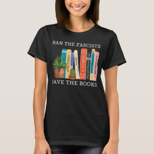 Ban de fascisten redden de boeken boek Worm Nerd T-shirt