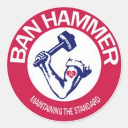 BAN HAMMER STICKERS (Devant)