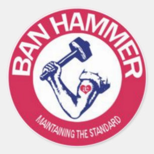 BAN HAMMER STICKERS