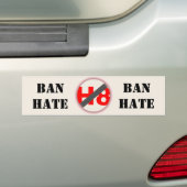 Ban Hate Bumpersticker (Op auto)