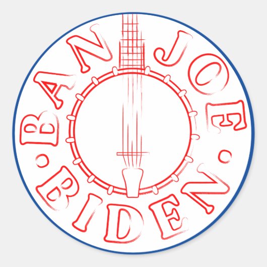 Ban Joe Biden Banjo Sticker (Voorkant)