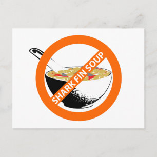 BAN SHARK FIN SOUP BRIEFKAART