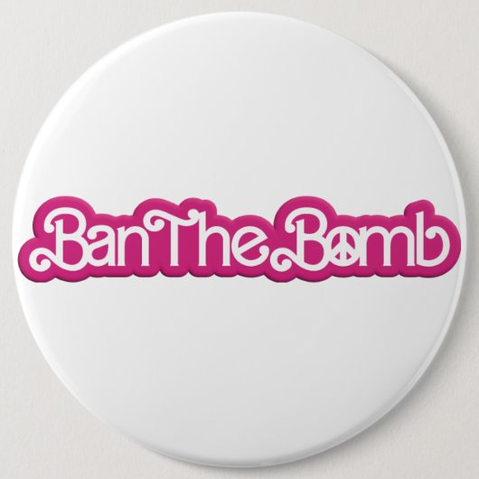 Ban The Bomb ／＃Nobarbenheimer ／ Ronde Button 6,0 Cm (Voorkant)