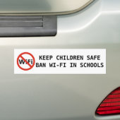 Ban Wi-Fi in bumpersticker op scholen (Op auto)