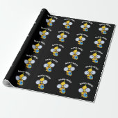 Bana-nerd Funny Fruit Nerd Pun Dark BG Cadeaupapier (Uitgerold)