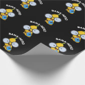 Bana-nerd Funny Fruit Nerd Pun Dark BG Cadeaupapier (Hoek)