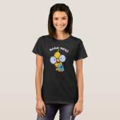 Bana-nerd Funny Fruit Nerd Pun Dark BG T-shirt (Voorkant volledig)