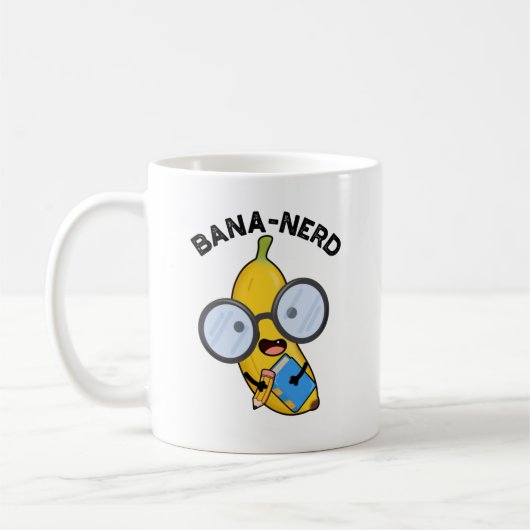 Bana-nerd Funny Fruit Nerd Pun Koffiemok (Links)