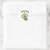 Bana-nerd Funny Fruit Nerd Pun Ronde Sticker (Tas)
