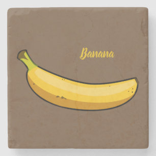 Banaan aanpassen stenen onderzetter