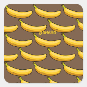 Banaan aanpassen vierkante sticker