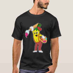 Banaan als schilder met penseel t-shirt