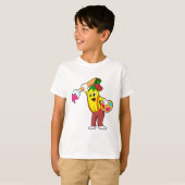 Banaan als schilder met penseel t-shirt (Voorkant volledig)