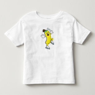 Banaan bij ijsschaatsen met ijs-schaatsen.PNG Kinder Shirts