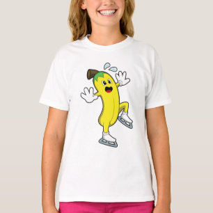 Banaan bij ijsschaatsen met ijs-schaatsen.PNG T-shirt