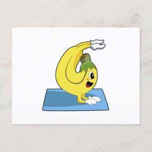Banaan bij Yoga op Yogamat Briefkaart