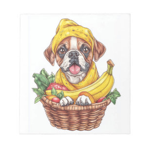 Banaan Boxer � Grappige Fruit Hond Notitieblok