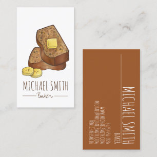 Banaan Brood Gebakken Goederen Bakker Chef Bakkeri Visitekaartje