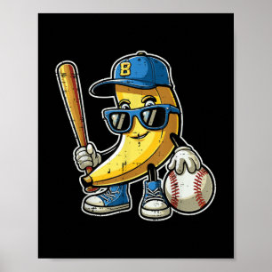 Banaan Cool Fruit Mannen Boys Kinder Jeugd T-shirt Poster