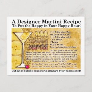 Banaan Daiquiri Martini Recept Briefkaart