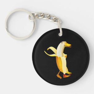 Banaan Eend. Grappige Antropomorfe fruit Dieren Sleutelhanger