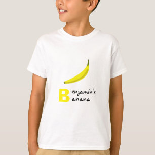 Banaan en de letter "B" voor jouw naam T-shirt