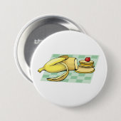Banaan en pannenkoeken Ontbijt Fun Food Ronde Button 7,6 Cm (Voorkant /achterkant)