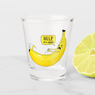 Banaan en sok shot glas