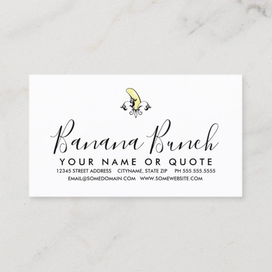 banaan fleur de lis visitekaartje (Achterkant)
