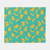 Banaan Fruit Fun Patroon Fleece Deken (Voorkant (Horizontaal))