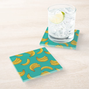 Banaan Fruit Fun Patroon Glazen Onderzetter