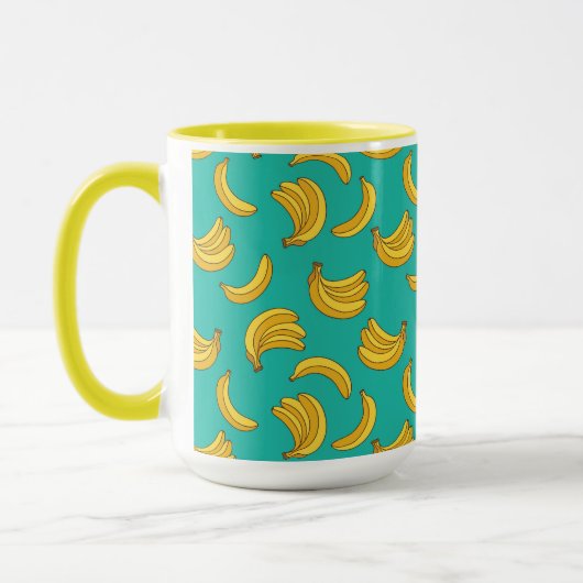 Banaan Fruit Fun Patroon Mok (Links)