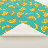 Banaan Fruit Fun Patroon Sherpa Deken (3/4)