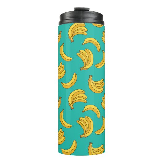 Banaan Fruit Fun Patroon Thermosbeker (Voorkant)