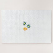 Banaan Geel, Donker Blauw Groen, decoratief Legpuzzel (Horizontaal)
