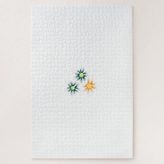 Banaan Geel, Donker Blauw Groen, decoratief Legpuzzel (Verticaal)