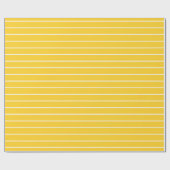 Banaan Geel Wit Dun Horizontaal Gestreept Cadeaupapier (Vlak)