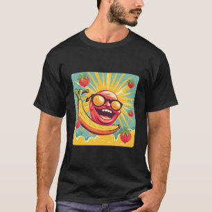 Banaan Grappig Fruit Shining In Zon Zomer Hallowee T-shirt